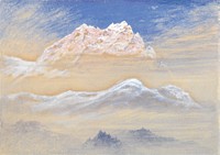 Mountain View: Portion of the Chain of the Terglon Alps as seen from near Rudmannsdorf, Italy. Original public domain image from Yale Center for British Art. Digitally enhanced by rawpixel.