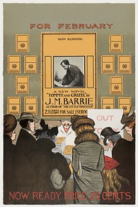 Scribner's: "Tommy and Grizel" by J. M. Barrie, February (1900). Original public domain image from The MET Museum. Digitally enhanced by rawpixel.