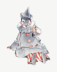 Clown, vintage illustration by George Reiter Brill psd.  Remixed by rawpixel. 