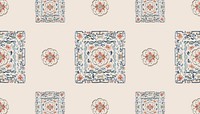 Vintage flower panel background, Chinese patterned design.  Remixed by rawpixel.