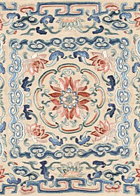 Vintage flower panel background, Chinese design.  Remixed by rawpixel.