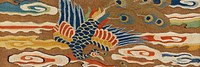 Japanese peacocks background, ancient animal illustration.  Remixed by rawpixel.