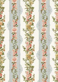 Vintage flower patterned background.  Remixed by rawpixel.