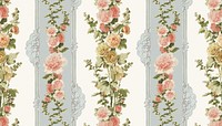 Vintage flower patterned background.  Remixed by rawpixel.