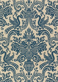 Vintage ornamental flower background, textile pattern.  Remixed by rawpixel.