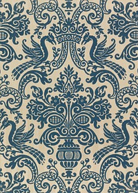 Vintage ornamental flower background, textile pattern.  Remixed by rawpixel.