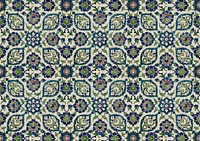 Vintage floral tile background, abstract pattern.  Remixed by rawpixel.