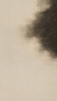 Black smoke border iPhone wallpaper, beige textured design.  Remixed by rawpixel.