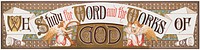 We study the word and the works of God (1879) religious typography. Original public domain image from the Library of Congress. Digitally enhanced by rawpixel.