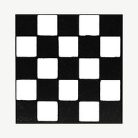 Checkered square shape, vintage illustration psd.  Remixed by rawpixel. 