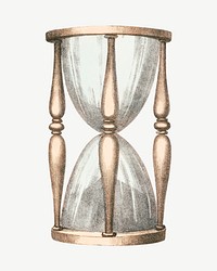 Hourglass, vintage object illustration psd.  Remixed by rawpixel. 