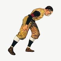 Male athlete, vintage illustration psd.  Remixed by rawpixel. 