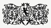 Decorative ornamental leaf with cupid, illustration by Henry T. Williams psd.  Remixed by rawpixel. 