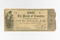 Bank note (1862) vintage money. Original public domain image from The Smithsonian Institution. Digitally enhanced by rawpixel.