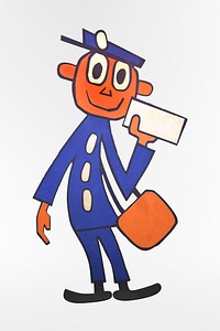 Postman cartoon illustration psd.  Remixed by rawpixel. 