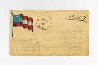 Confederate Civil War Patriotic cover (1861) vintage letter envelope. Original public domain image from The Smithsonian Institution. Digitally enhanced by rawpixel.