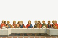 The Last Supper border, vintage illustration by H. Siddons Mowbray psd.  Remixed by rawpixel. 