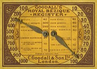 Goodall's Royal Bezique register (1900) by C. Goodall & Son. Original public domain image from Yale Center for British Art. Digitally enhanced by rawpixel.