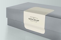 Black packaging paper box mockup