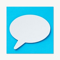 Paper craft speech bubble, isolated image