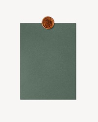 Card wax seal stamp  mockup, editable psd