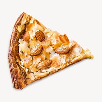 Almond tart image on white