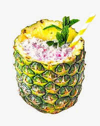 Pineapple drink design element graphic psd