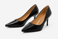 Black high heels mockup psd women’s shoes fashion