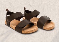 Black flip flops mockup psd summer footwear fashion