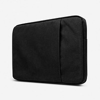 Black laptop sleeve mockup psd