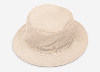 Beige bucket hat mockup psd unisex accessory