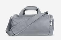 Gray duffle bag mockup psd unisex accessory