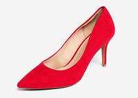 Red high heels mockup psd women’s shoes fashion