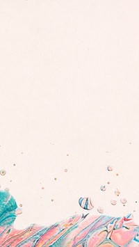 Pastel pink iPhone wallpaper, colorful marble border