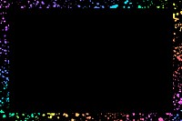 Rainbow splash frame background, black design