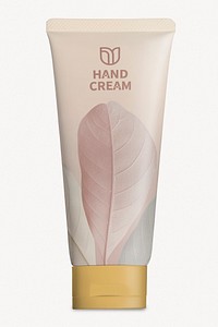 Hand cream tube mockup, skincare product packaging psd