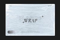 Plastic wrap mockup, product packaging design psd