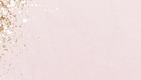 Pink gold glitter border background, pastel design