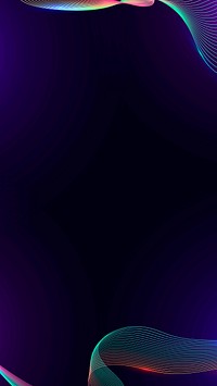 Neon purple gradient mobile wallpaper, abstract border