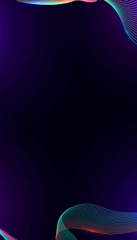 Neon purple gradient mobile wallpaper, abstract border