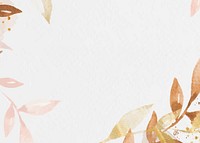 Watercolor Autumn leaf background, seasonal aesthetic