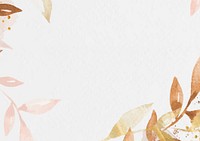 Watercolor Autumn leaf background, seasonal aesthetic