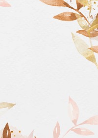 Watercolor Autumn leaf background, seasonal aesthetic