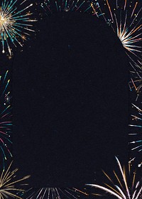 Festival fireworks frame background, party & celebration design