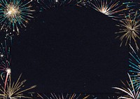 Festival fireworks frame background, party & celebration design