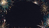 Festival fireworks frame background, party & celebration design