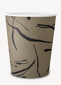 Brown paper cup mockup psd