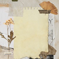 Autumn paper collage background, seasonal aesthetic