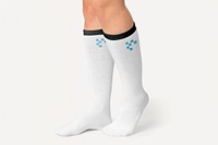 Socks mockup, apparel branding design psd