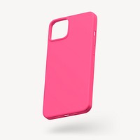 Pink phone case, smartphone accessory design psd